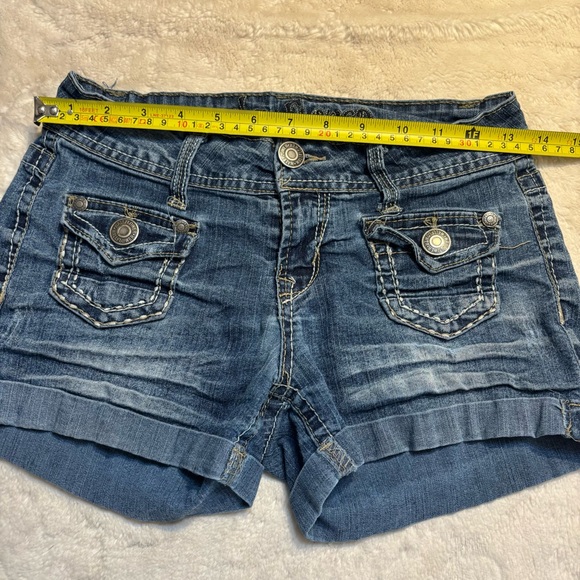 BUNDLE of Wallflower Jean Shorts 3 Size 3 Jrs Blue Denim Short Shorts Trio Set - Picture 4 of 16